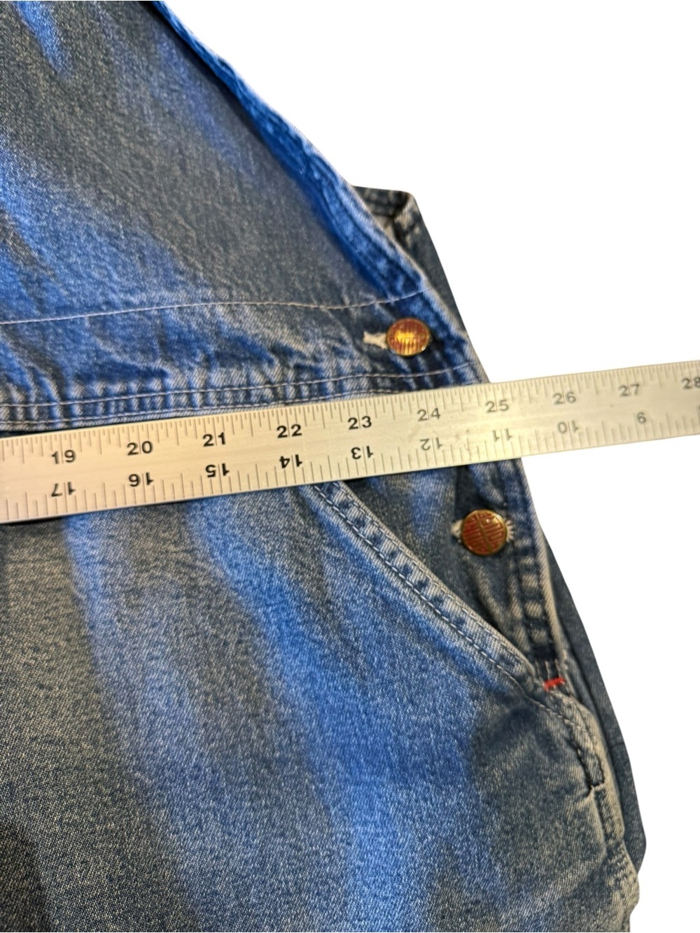 Roundhouse Classic Men's 48 X 29 Naturally Distressed Denim Overalls View 3